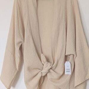 Time and Tru Beige Women's Cape Jacket S-M